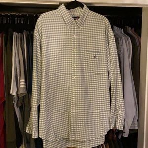 Mint Green and White Ralph Lauren Shirt